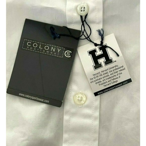 Harvard University Long Sleeve Button Down Shirt White Cotton Colony Women S-XL - Picture 4 of 7